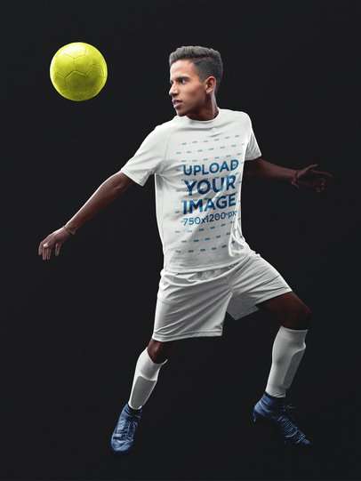 Custom Soccer Jerseys - Hispanic Teen About to Kick