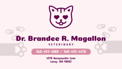 Business Card Maker for Veterinarians with Cat Icon 144e 