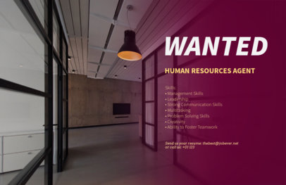 placeit now hiring flyer template for hr firms