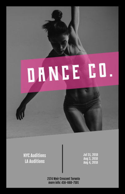 Online Flyer Maker for Dance Auditions
