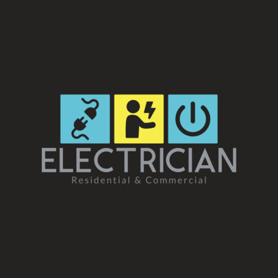 Download Free Electrician Logo Maker Online Logo Maker Placeit PSD Mockup Template