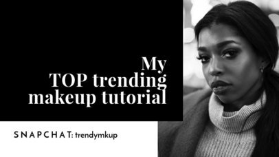 Monochromatic YouTube Thumbnail Maker for a Beauty Tutorial 