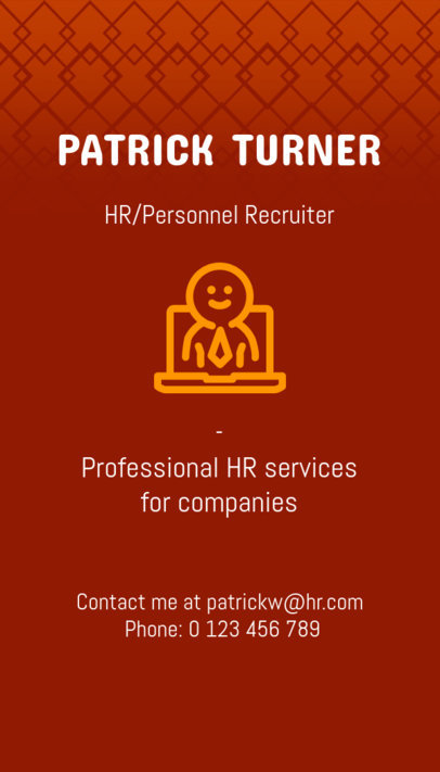 placeit vertically oriented business card maker for a personnel personal business card template