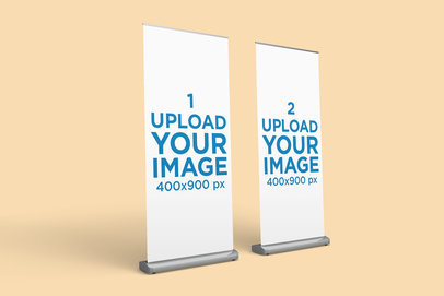 Roll Up Banner Mockup Generator Try 15k Mockups For Free Placeit