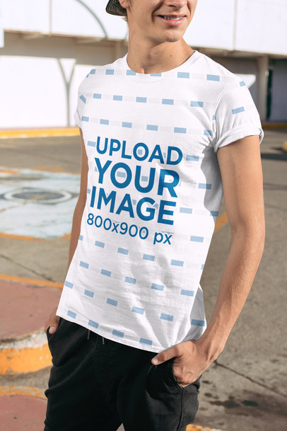 Placeit - Sublimated T-Shirt Mockup of a Cool Young Man ...