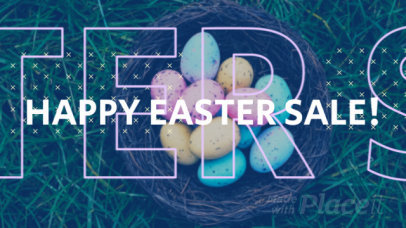 Facebook Cover Video Maker for Easter Special Offers Featuring Bold Animations 1237d-1847