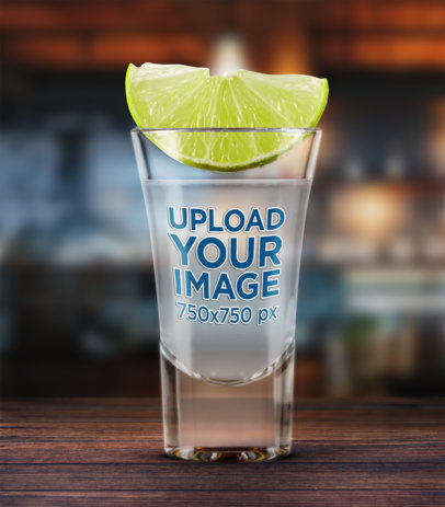 Download Placeit - Shot Glass Mockup Featuring Lime and Salt