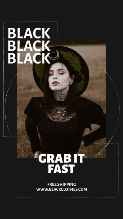 Instagram Story Template with Bold Typeface Design