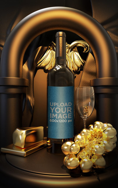 Download Free Bottle Wine Mockup Generator Try 15k Mockups For Free Placeit PSD Mockups.