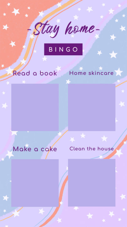 Bingo Challenge Instagram Story Maker with a Starred Design