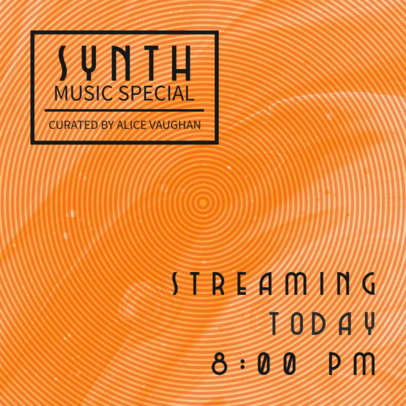 Instagram Post Template For a Synth Music Special