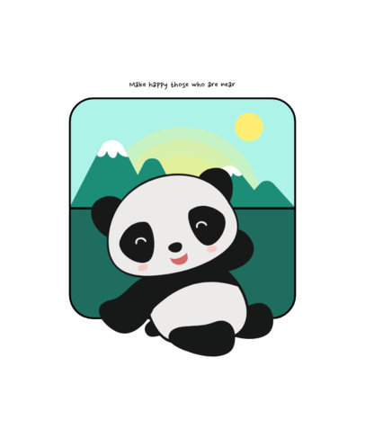 Kids T-Shirt Design Generator Featuring an Adorable Panda Graphic