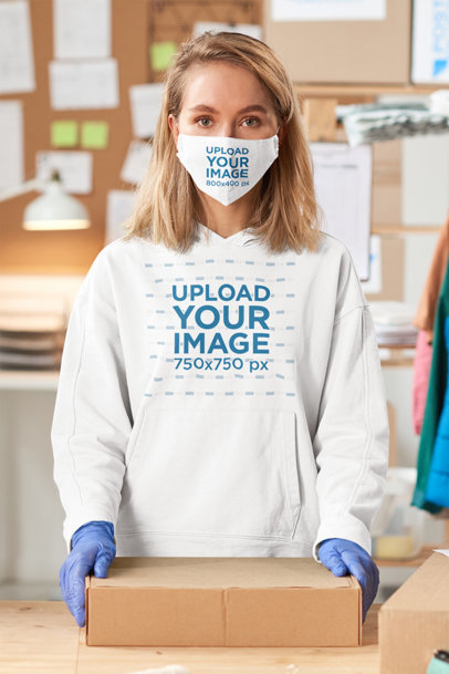 Download Placeit - Pullover Hoodie Mockup Featuring a Young Woman ...